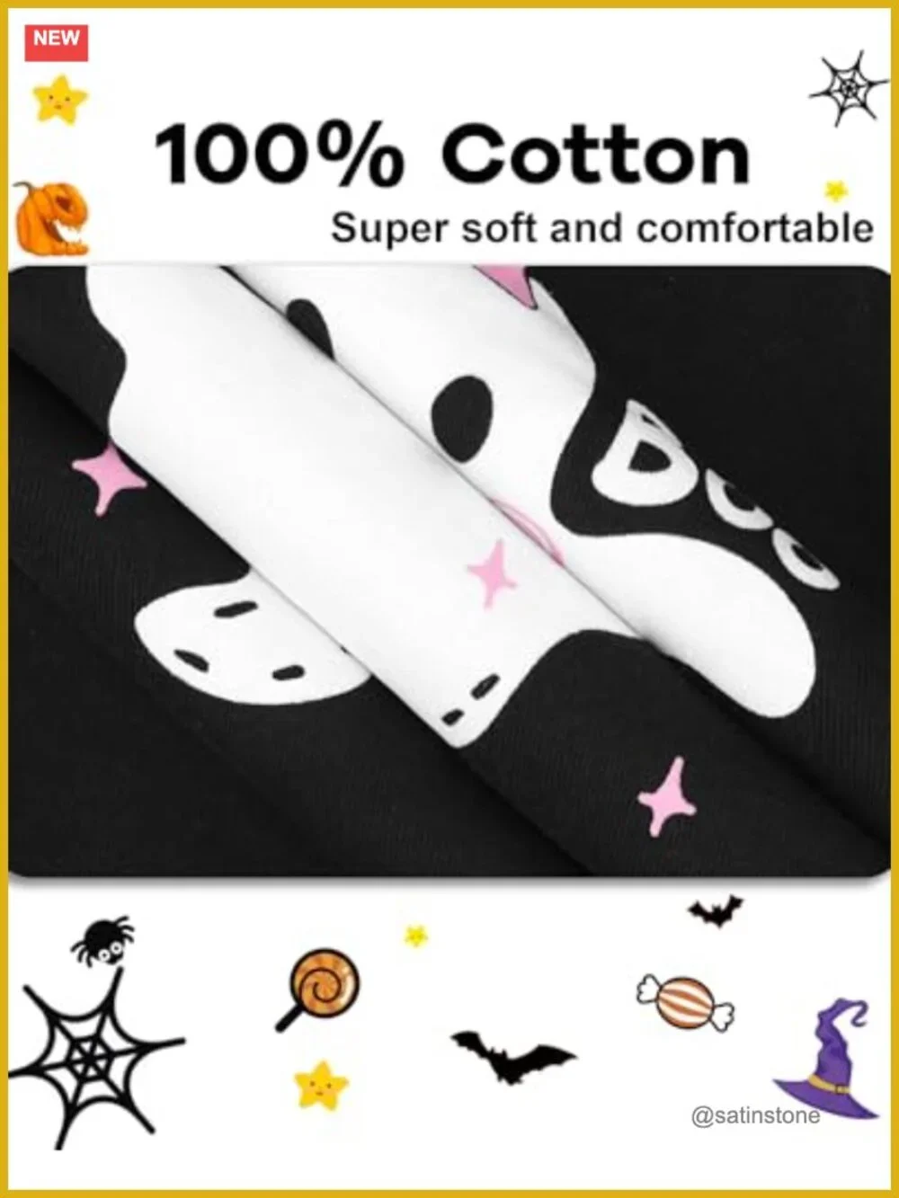 100% Cotton Kids Pajama Set Halloween Christmas PJS Sleepwear Long Sleeve